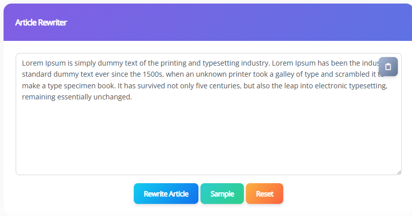 article rewrite method